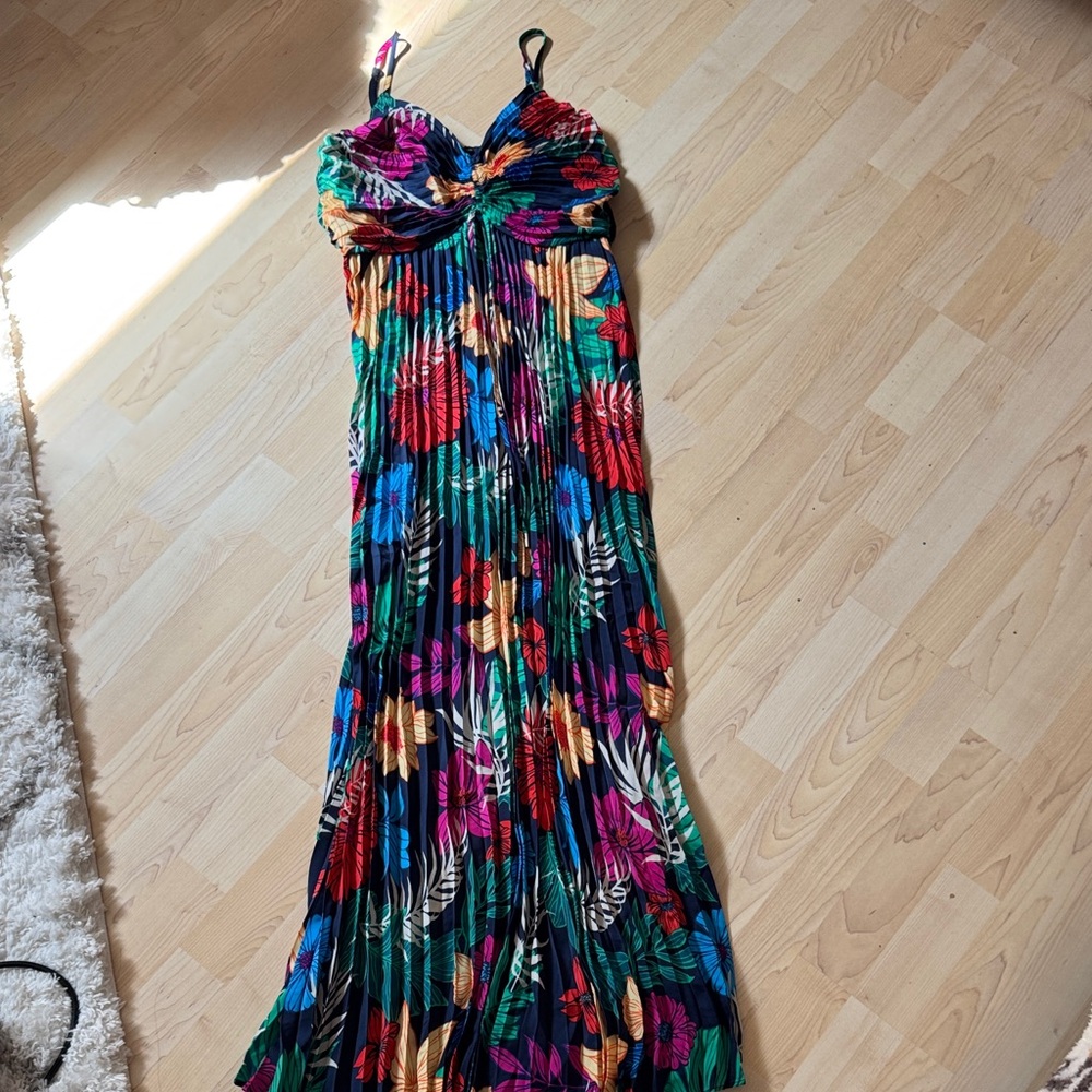 Skies Are Blue Vibrant Floral Maxi Dress